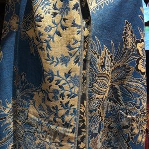Victorian Paisley Design Pashmina - DENIM (Pack of 12)